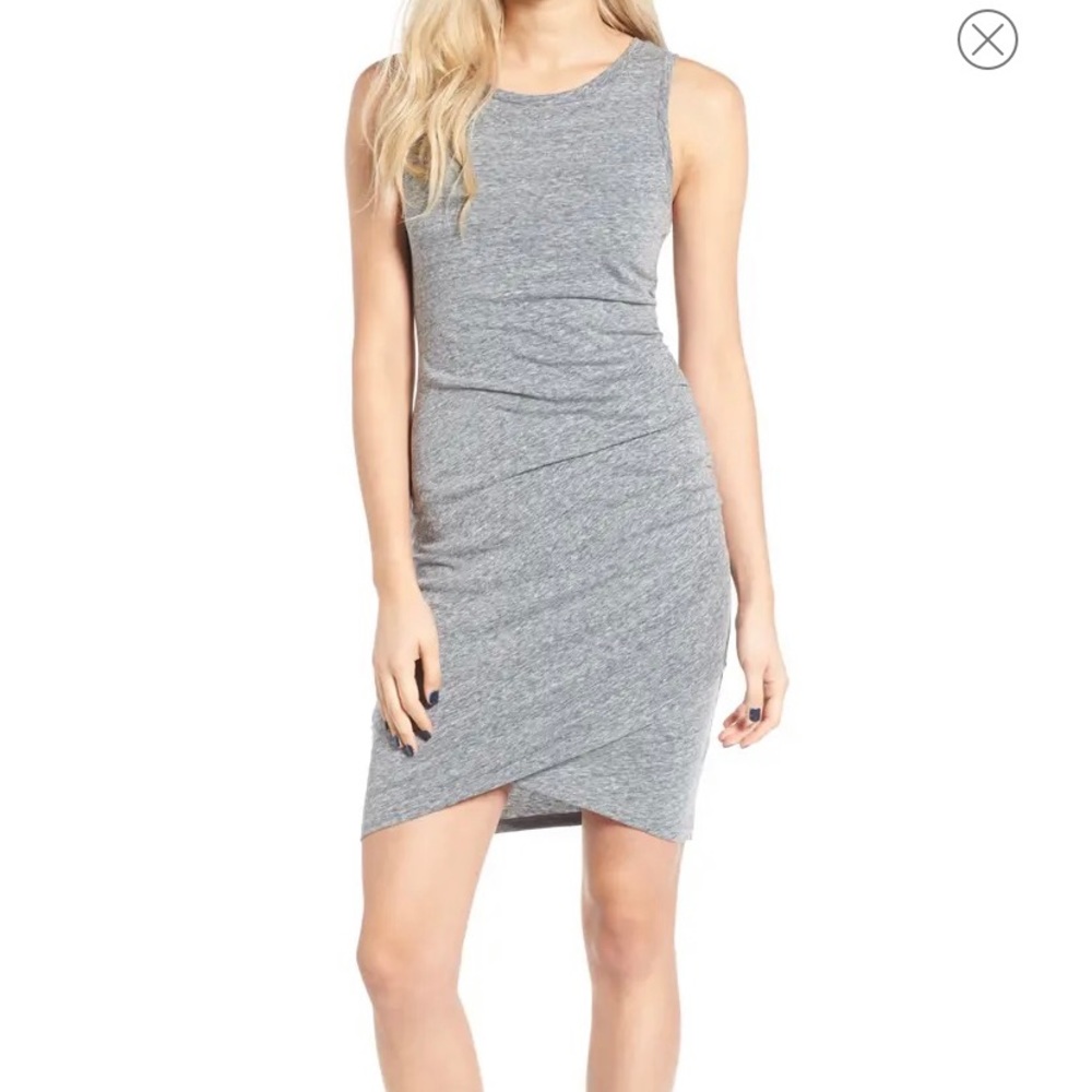 Leith Ruched Wrap Dress